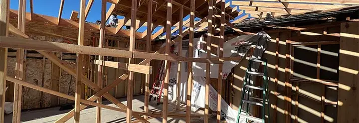 ADU framing and roof structure