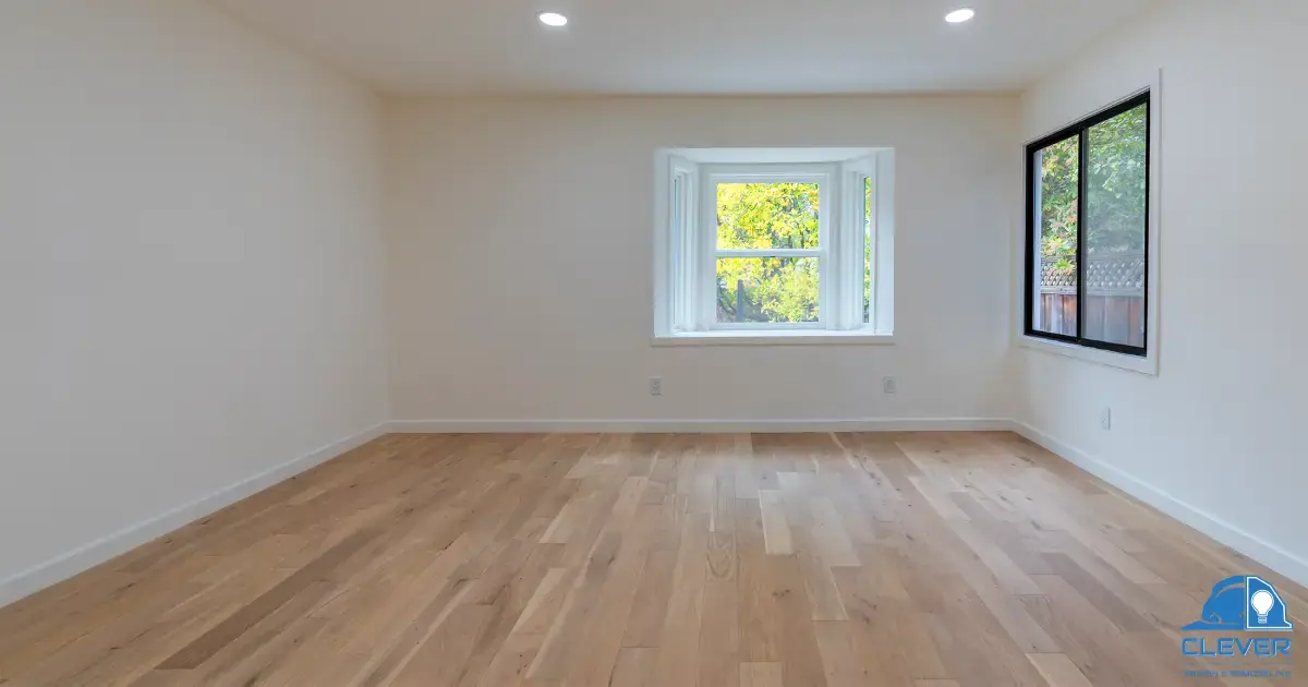 Room with new hardwood floors and a large window