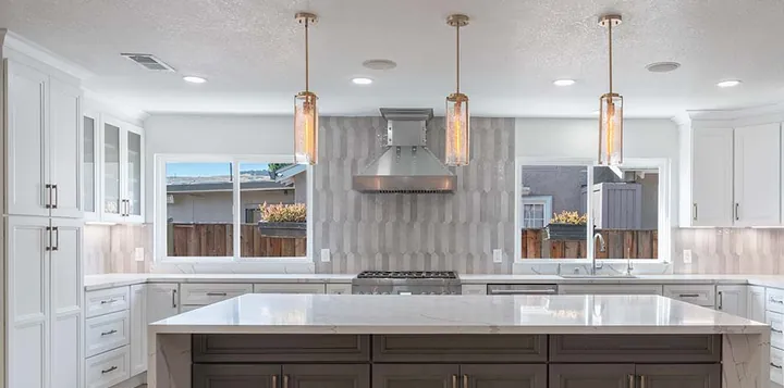 The finished kitchen, built by Clever