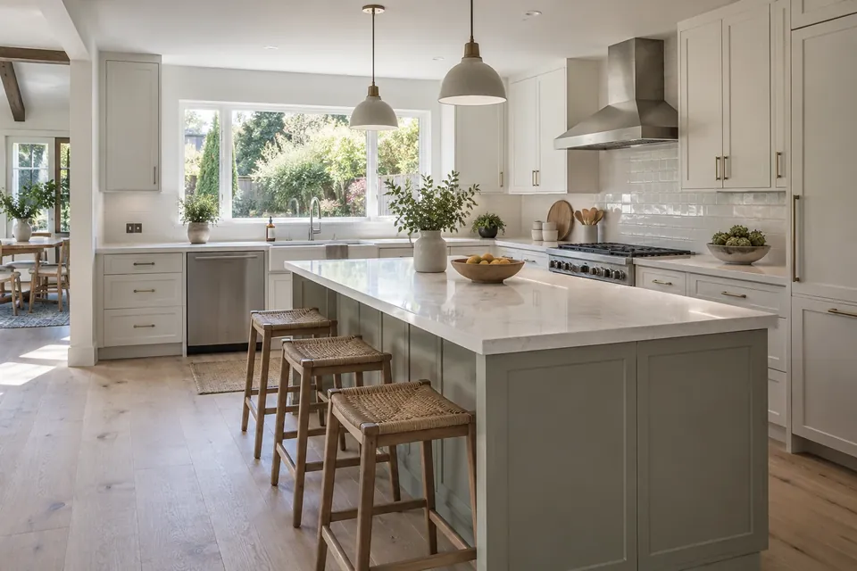 The finished kitchen in a Palo Alto home