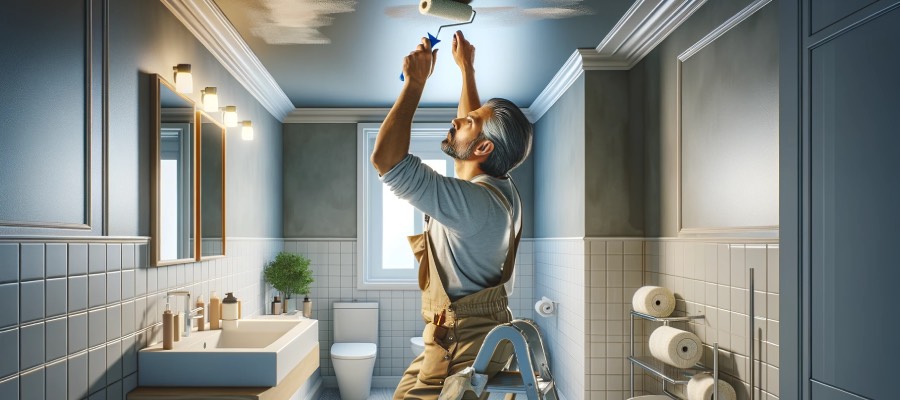 painting bathroom ceiling