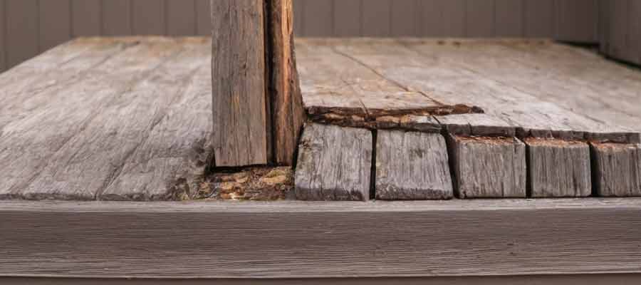 rotten deck post repair sunnyvale