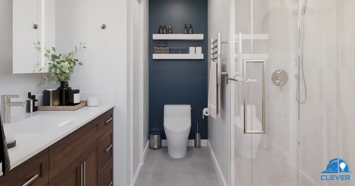 3D bathroom design rendering by Clever Design and Remodeling