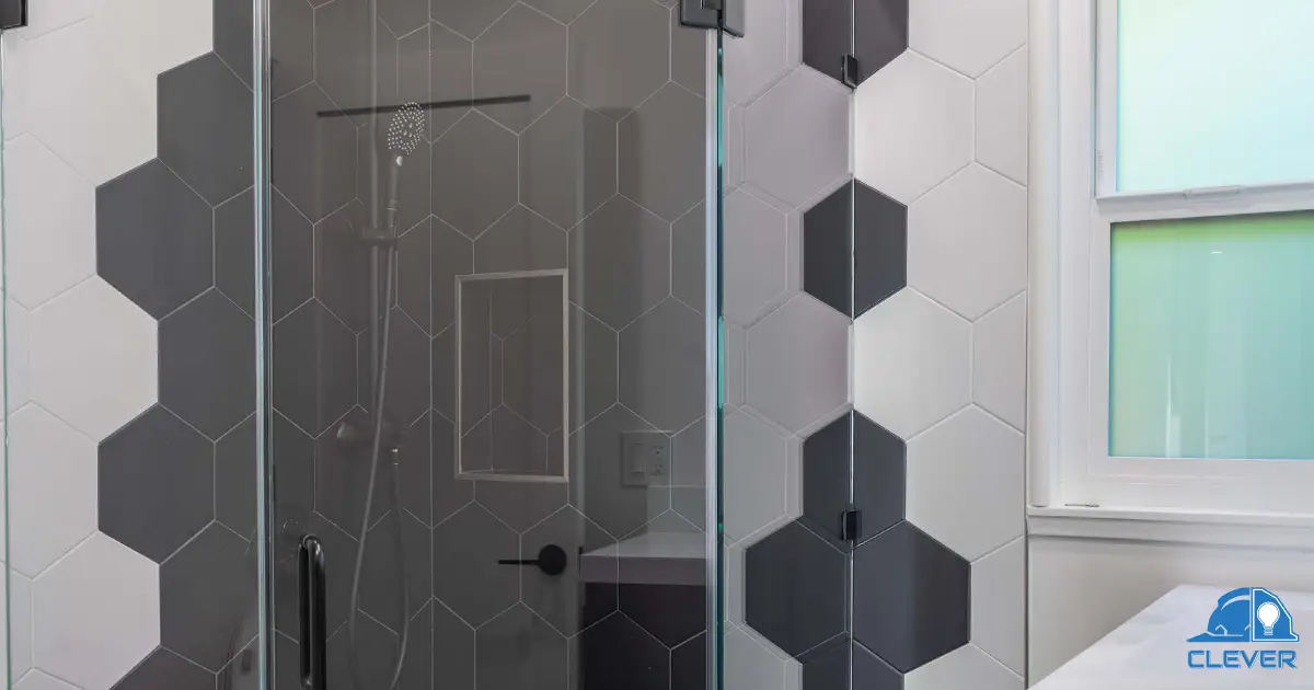 Custom tile walk-in shower in Redwood City home
