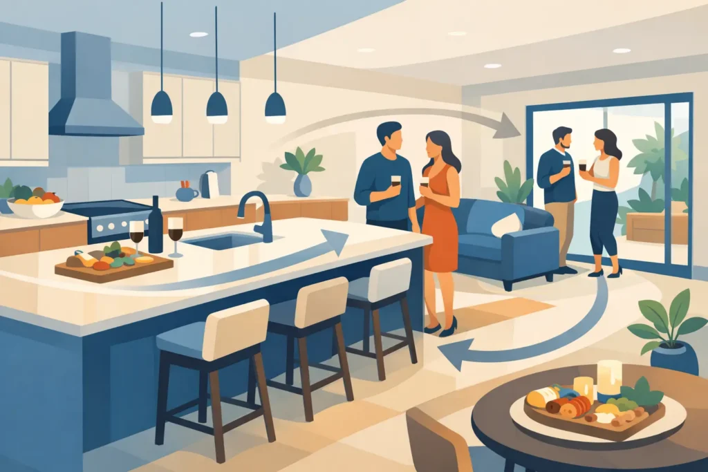 Kitchen Remodel Example With Improved Entertaining Flow